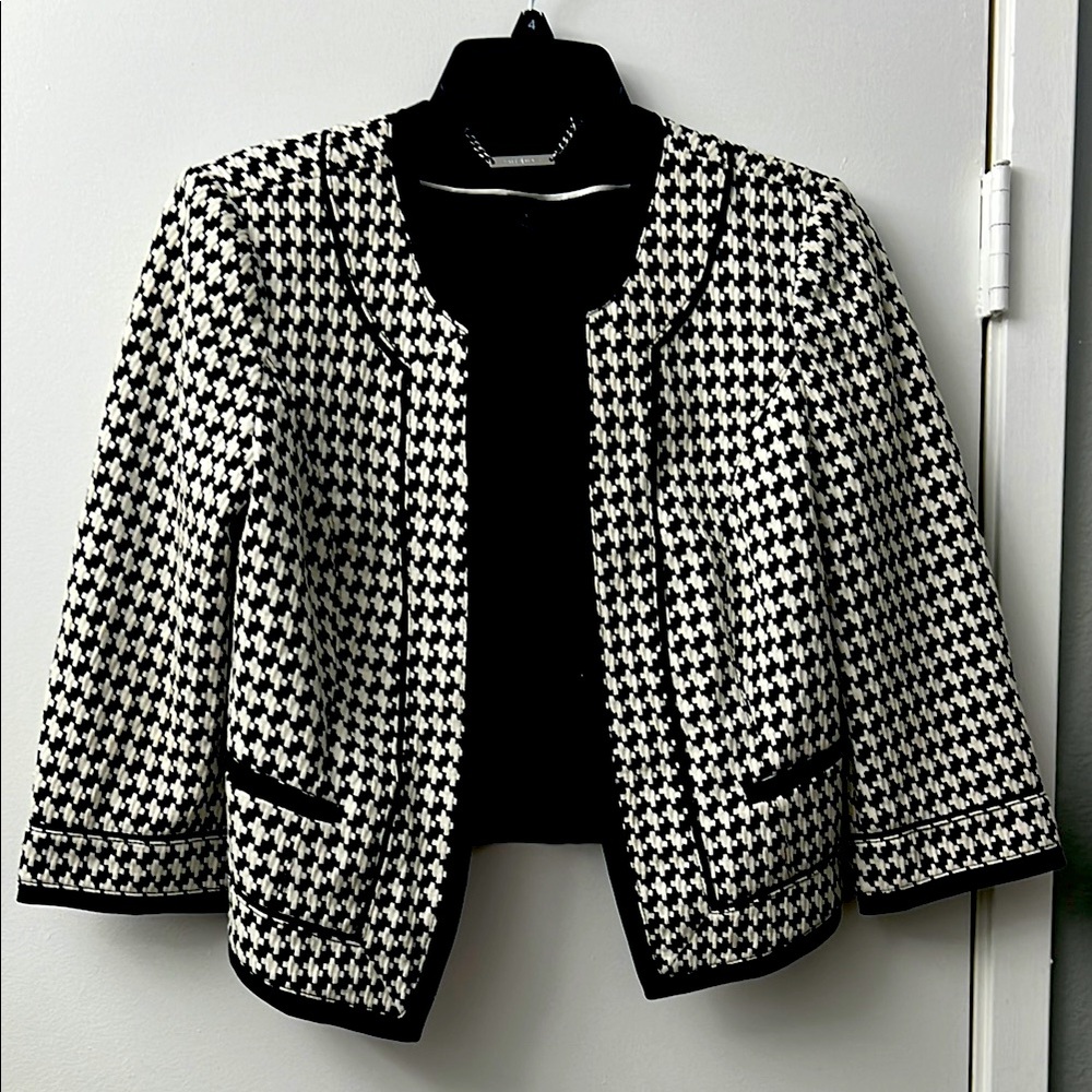 Houndstooth jacket blazer